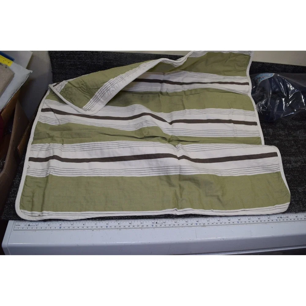 Restoration Hardware WESTPORT Bedding EURO Pillow Sham Heavy Cotton Striped 26